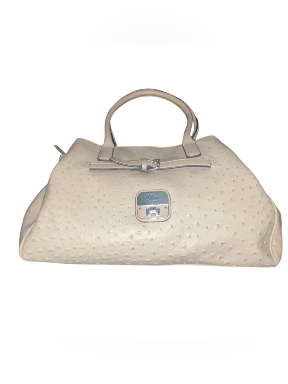 vintage Y2K Guess faux ostrich leather shoulder satchel - Picture 3 of 7